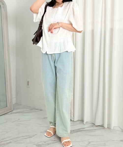 mebole(メボレ)の「Purity Lily Blouse(シャツ/ブラウス・レディース・アイボリー/ブラック・FREE)」の5枚目の写真