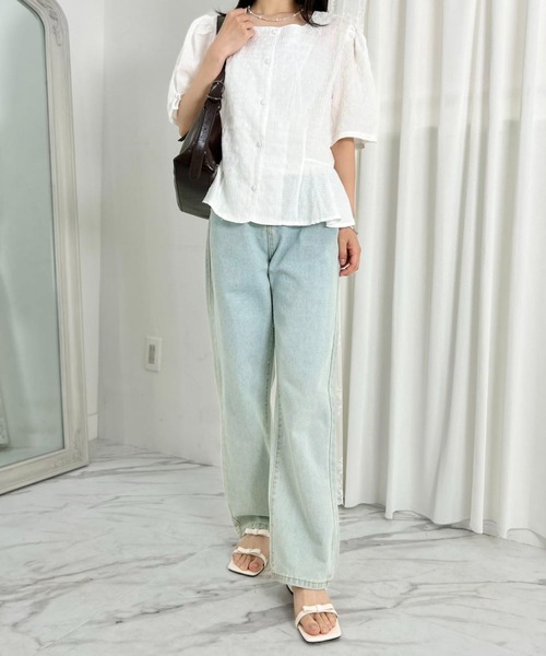 mebole(メボレ)の「Purity Lily Blouse(シャツ/ブラウス・レディース・アイボリー/ブラック・FREE)」の7枚目の写真