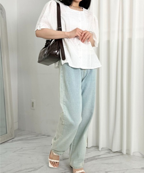 mebole(メボレ)の「Purity Lily Blouse(シャツ/ブラウス・レディース・アイボリー/ブラック・FREE)」の9枚目の写真