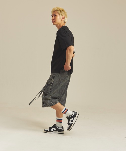 GALLIS ADDICTION（ガリスアディクション）の「GA-10.5OZデニム加工テクノカーゴショーツ（カーゴパンツ・メンズ・インディゴブルー/ブラック・M/L）」の12枚目の写真