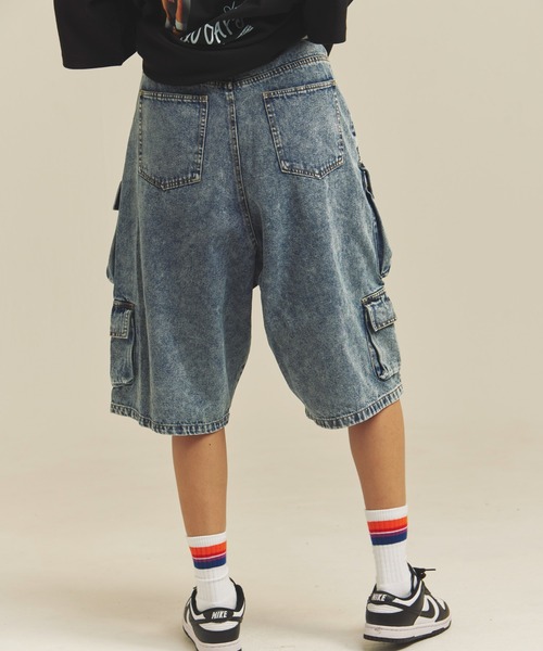 GALLIS ADDICTION（ガリスアディクション）の「GA-10.5OZデニム加工テクノカーゴショーツ（カーゴパンツ・メンズ・インディゴブルー/ブラック・M/L）」の20枚目の写真