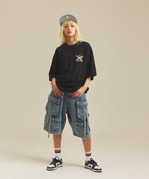 GALLIS ADDICTION（ガリスアディクション）の「GA-10.5OZデニム加工テクノカーゴショーツ（カーゴパンツ・メンズ・インディゴブルー/ブラック・M/L）」の22枚目の写真