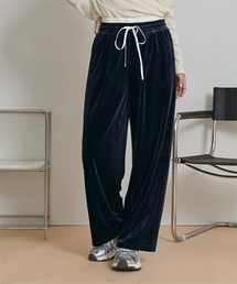 その他パンツ（ブルー・ネイビー/青色系・ベロア）ファッション