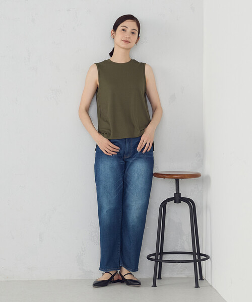 COMME CA ISM（コムサイズム）の「ベーシック テレコ タンクトップ（タンクトップ・レディース・アイボリー/ブラック/カーキ/チャコール・MEDIUM/LARGE）」の15枚目の写真