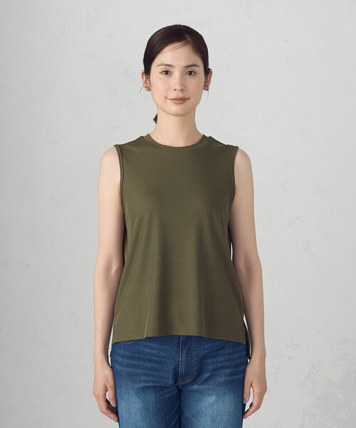 COMME CA ISM（コムサイズム）の「ベーシック テレコ タンクトップ（タンクトップ・レディース・アイボリー/ブラック/カーキ/チャコール・MEDIUM/LARGE）」の21枚目の写真