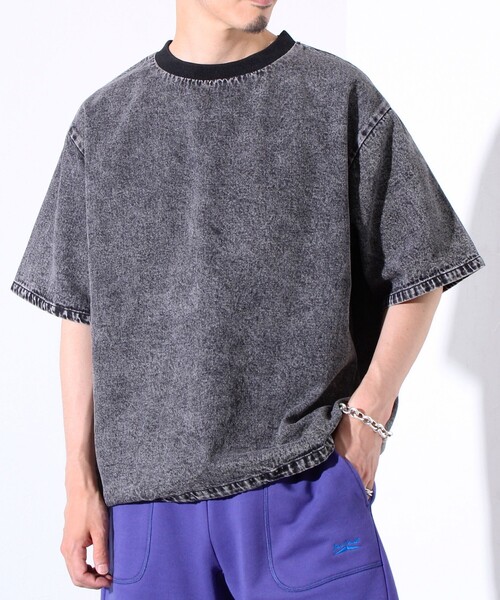 GLOSTER(グロスター)の「【GLOSTER/グロスター】デニムライクカットソー クルーネックTシャツ ドローコード付き(Tシャツ/カットソー・メンズ・インディゴブルー/ブラック/ライトブルー・M/XL/L)」の19枚目の写真