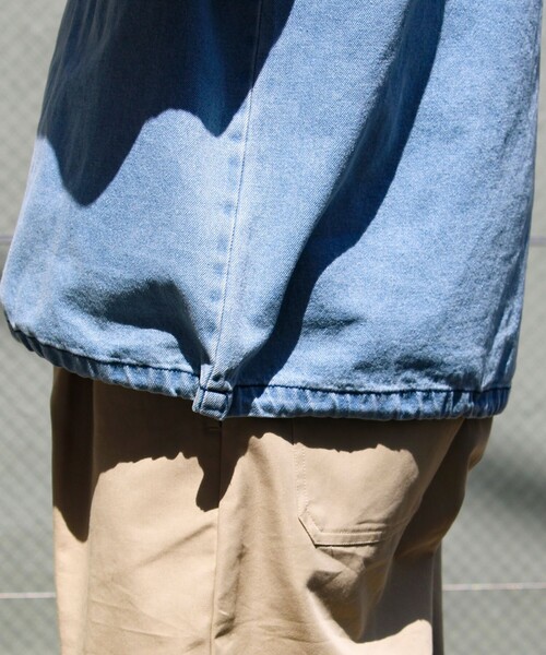 GLOSTER(グロスター)の「【GLOSTER/グロスター】デニムライクカットソー クルーネックTシャツ ドローコード付き(Tシャツ/カットソー・メンズ・インディゴブルー/ブラック/ライトブルー・M/XL/L)」の16枚目の写真