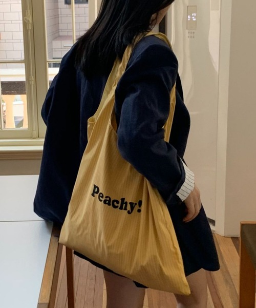 Vipoa(ヴィポア)の「stripe logo tote(トートバッグ・レディース・ホワイト/ピンク/イエロー/ブルー・FREE)」の13枚目の写真