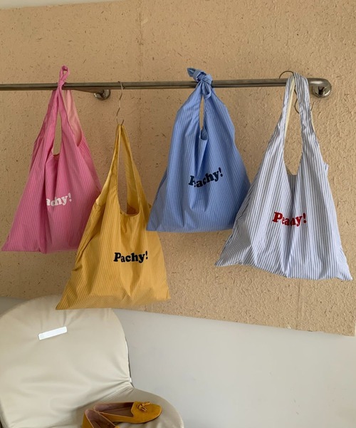 Vipoa(ヴィポア)の「stripe logo tote(トートバッグ・レディース・ホワイト/ピンク/イエロー/ブルー・FREE)」の21枚目の写真