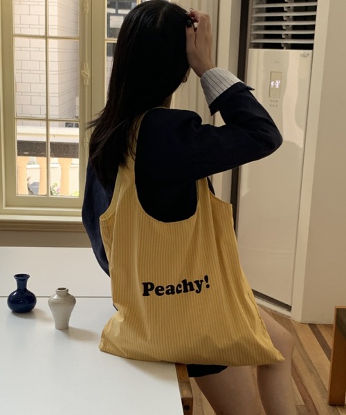 Vipoa(ヴィポア)の「stripe logo tote(トートバッグ・レディース・ホワイト/ピンク/イエロー/ブルー・FREE)」の14枚目の写真