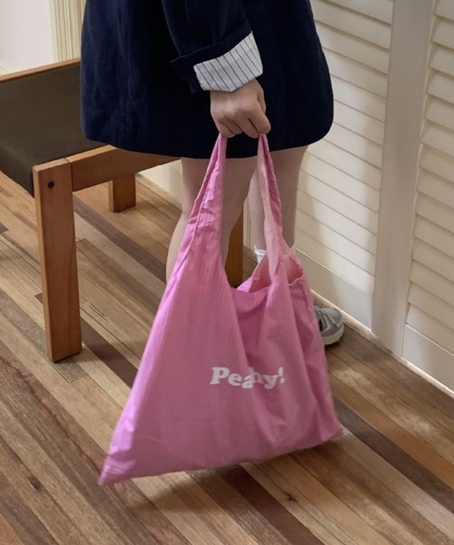Vipoa(ヴィポア)の「stripe logo tote(トートバッグ・レディース・ホワイト/ピンク/イエロー/ブルー・FREE)」の19枚目の写真