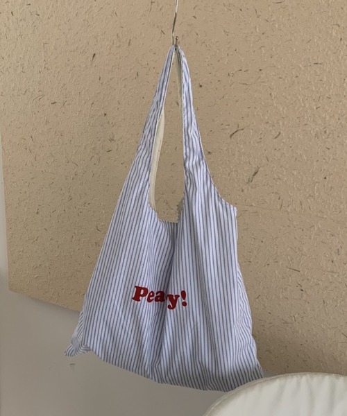 Vipoa(ヴィポア)の「stripe logo tote(トートバッグ・レディース・ホワイト/ピンク/イエロー/ブルー・FREE)」の9枚目の写真