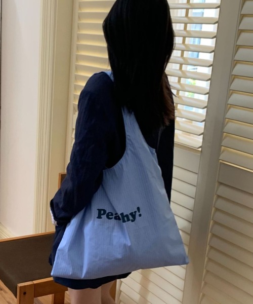 Vipoa(ヴィポア)の「stripe logo tote(トートバッグ・レディース・ホワイト/ピンク/イエロー/ブルー・FREE)」の11枚目の写真