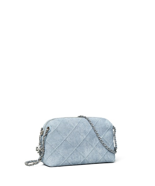 【Tory Burch】フレミング デニムプリント ベルトバッグ Fleming Soft Denim-Print Suede Belt Bag: Women's Designer