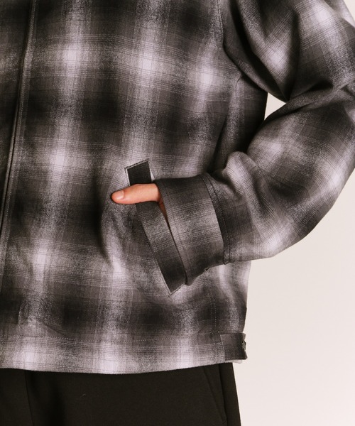 schott（ショット）の「Schott/ショット/OMBRE JACKET/オンブレチェック ジャケット（ブルゾン・メンズ・ブラウン/ブラック・2XL/XL/L/M）」の10枚目の写真