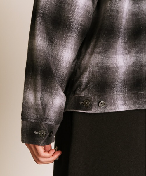 schott（ショット）の「Schott/ショット/OMBRE JACKET/オンブレチェック ジャケット（ブルゾン・メンズ・ブラウン/ブラック・2XL/XL/L/M）」の12枚目の写真