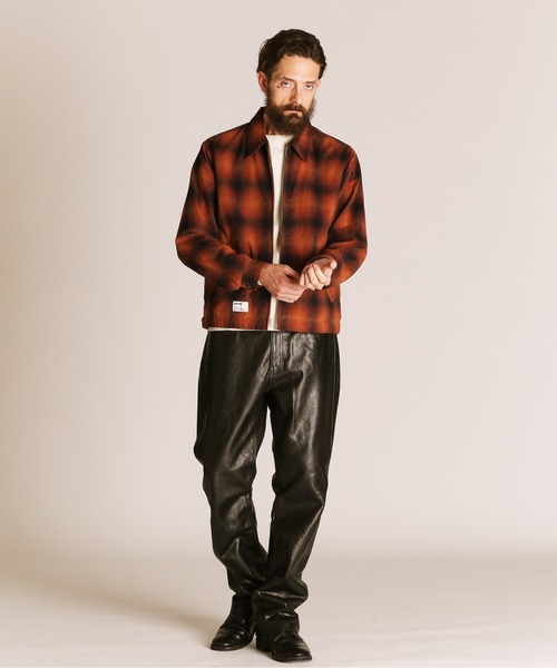 schott（ショット）の「Schott/ショット/OMBRE JACKET/オンブレチェック ジャケット（ブルゾン・メンズ・ブラウン/ブラック・2XL/XL/L/M）」の14枚目の写真