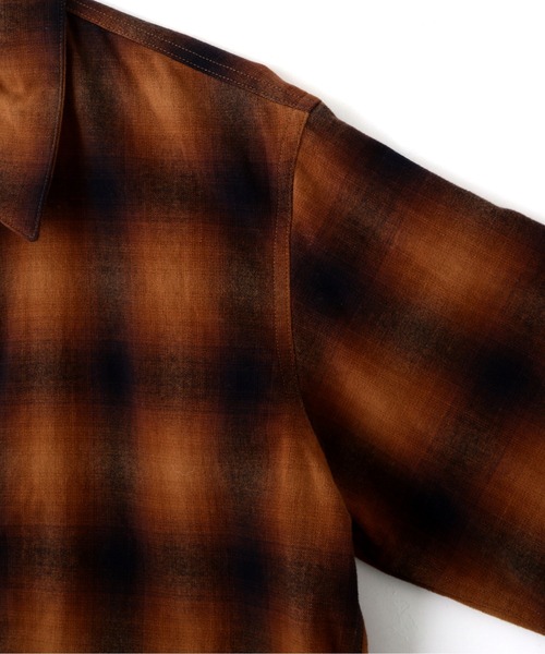 schott（ショット）の「Schott/ショット/OMBRE JACKET/オンブレチェック ジャケット（ブルゾン・メンズ・ブラウン/ブラック・2XL/XL/L/M）」の21枚目の写真