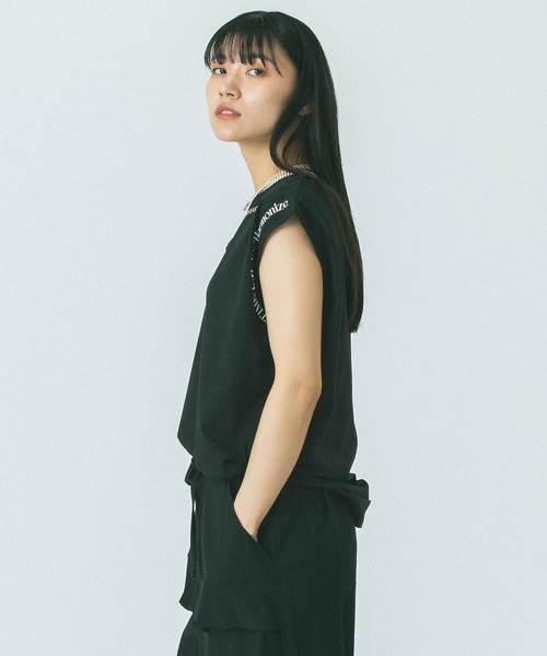 セール】(OKIRAKU x ROSE BUD)PRINT TANK TOP（タンクトップ