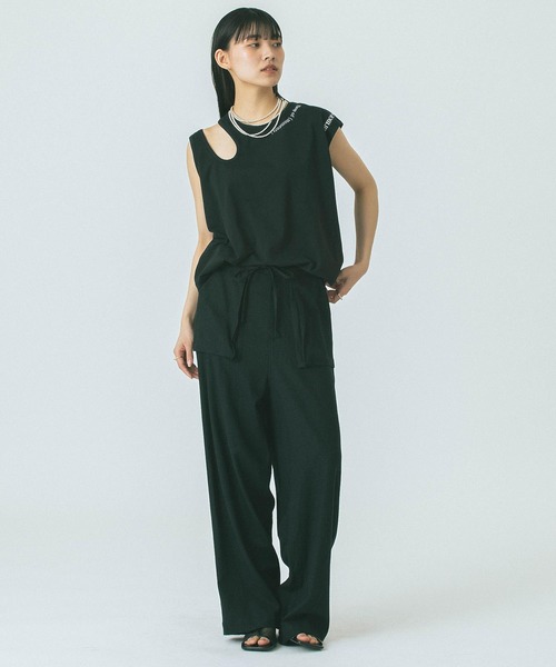 タンクトップ ノースリーブ (OKIRAKU x ROSE BUD)PRINT TANK TOP レディース セール】(OKIRAKU x ROSE BUD)PRINT TANK TOP（タンクトップ