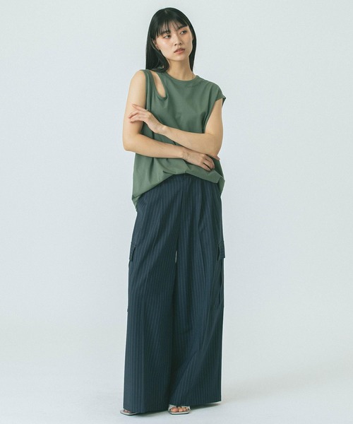 セール】(OKIRAKU x ROSE BUD)PRINT TANK TOP（タンクトップ