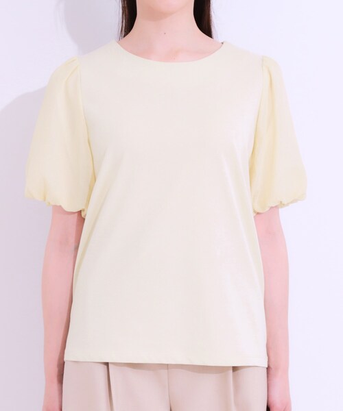DRESKIP(ドレスキップ)の「◆【S-LL/ひんやり/UV】お袖シアー バルーントップス(Tシャツ/カットソー・レディース・グリーン系/ブラック/イエロー系その他/オフホワイト・01/02/03/04)」の21枚目の写真