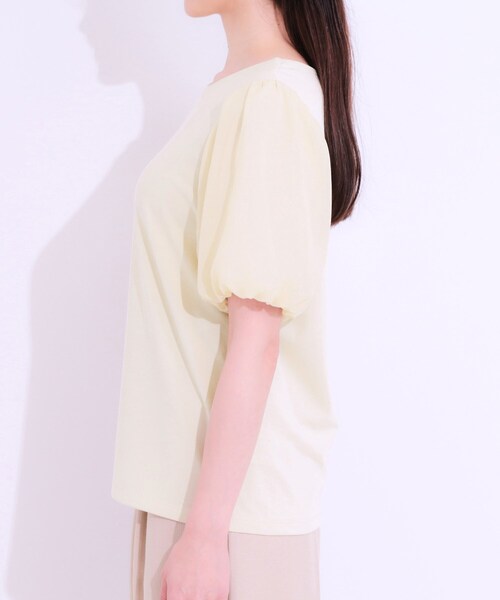DRESKIP(ドレスキップ)の「◆【S-LL/ひんやり/UV】お袖シアー バルーントップス(Tシャツ/カットソー・レディース・グリーン系/ブラック/イエロー系その他/オフホワイト・01/02/03/04)」の22枚目の写真