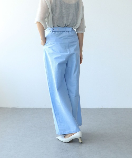 Cepica(セピカ)の「ベルト付きタックパンツ(その他パンツ・レディース・サックスブルー・FREE)」の5枚目の写真
