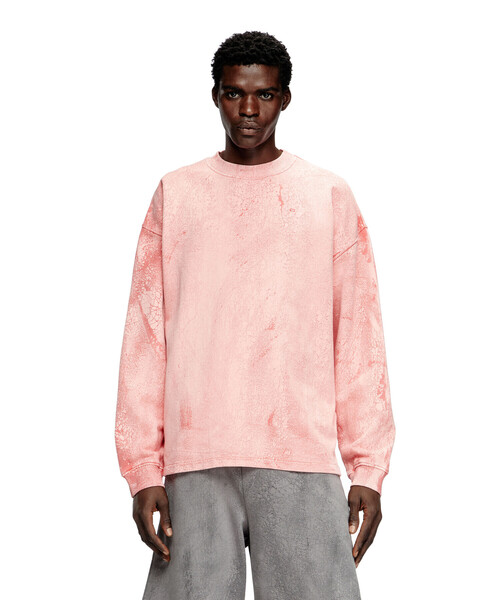 DIESEL(ディーゼル)の「メンズ コットンプルオーバースウェット S-BAXT-T1(スウェット・メンズ・ピンク/グレー・LARGE/SMALL/X-LARGE/MEDIUM/X-SMALL/XX-LARGE/XXX-LARGE)」の6枚目の写真