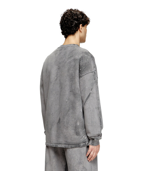 DIESEL(ディーゼル)の「メンズ コットンプルオーバースウェット S-BAXT-T1(スウェット・メンズ・ピンク/グレー・LARGE/SMALL/X-LARGE/MEDIUM/X-SMALL/XX-LARGE/XXX-LARGE)」の7枚目の写真