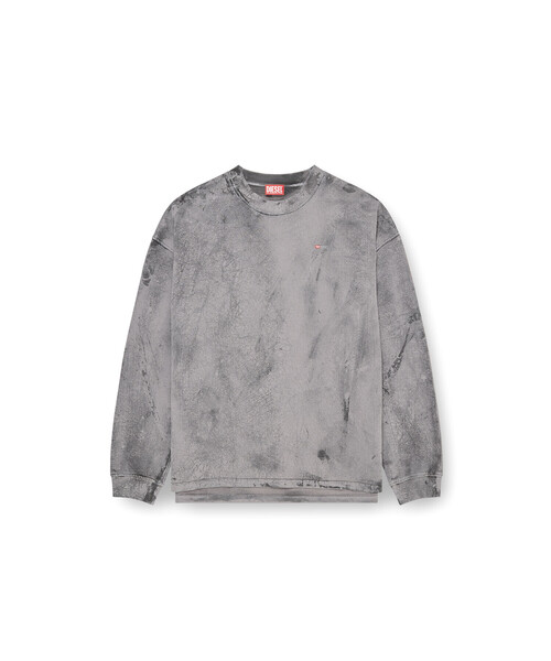 DIESEL(ディーゼル)の「メンズ コットンプルオーバースウェット S-BAXT-T1(スウェット・メンズ・ピンク/グレー・LARGE/SMALL/X-LARGE/MEDIUM/X-SMALL/XX-LARGE/XXX-LARGE)」の9枚目の写真