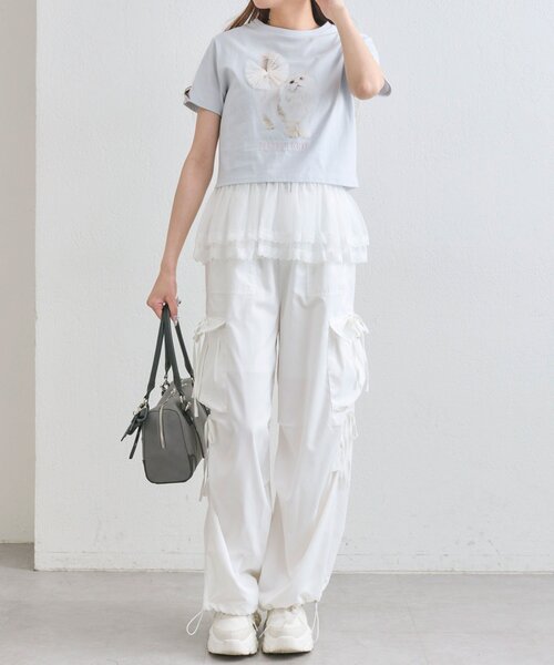 OLIVE des OLIVE（オリーブデオリーブ）の「パステルカーゴパンツ（カーゴパンツ・レディース・ラベンダー/ネイビー/ピンク/オフホワイト・FREE）」の11枚目の写真