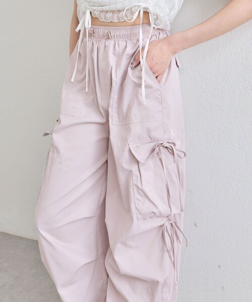 OLIVE des OLIVE（オリーブデオリーブ）の「パステルカーゴパンツ（カーゴパンツ・レディース・ラベンダー/ネイビー/ピンク/オフホワイト・FREE）」の15枚目の写真