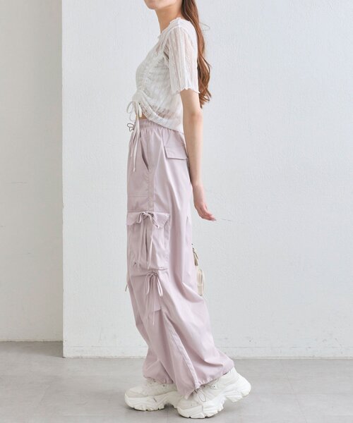 OLIVE des OLIVE（オリーブデオリーブ）の「パステルカーゴパンツ（カーゴパンツ・レディース・ラベンダー/ネイビー/ピンク/オフホワイト・FREE）」の18枚目の写真