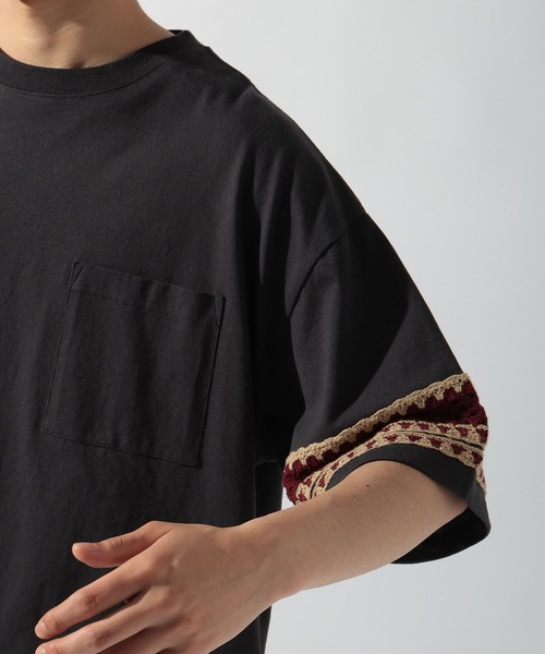 セール】クロシェ切り替えTシャツ（Tシャツ/カットソー）｜niko and