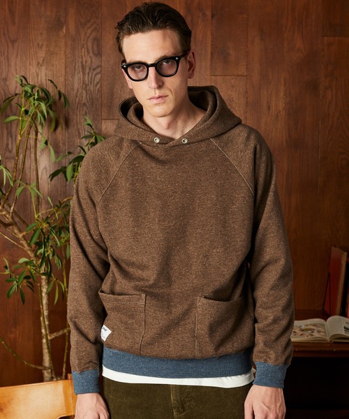 Schott(ショット)の「Schott/ショット/2TONE HOODED SWEAT/2トーン パーカー(パーカー・メンズ・ブラウン/ライトグレー・2XL/XL/L/M)」の2枚目の写真