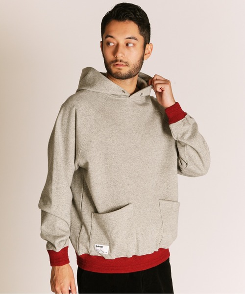 Schott(ショット)の「Schott/ショット/2TONE HOODED SWEAT/2トーン パーカー(パーカー・メンズ・ブラウン/ライトグレー・2XL/XL/L/M)」の1枚目の写真