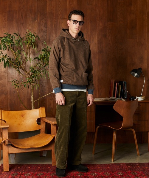 Schott(ショット)の「Schott/ショット/2TONE HOODED SWEAT/2トーン パーカー(パーカー・メンズ・ブラウン/ライトグレー・2XL/XL/L/M)」の15枚目の写真