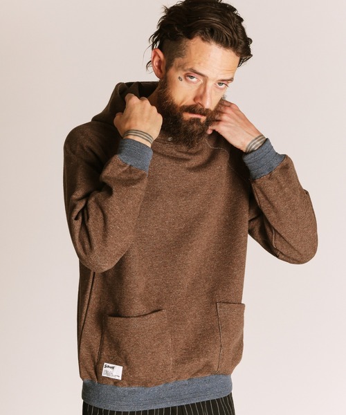 Schott(ショット)の「Schott/ショット/2TONE HOODED SWEAT/2トーン パーカー(パーカー・メンズ・ブラウン/ライトグレー・2XL/XL/L/M)」の16枚目の写真