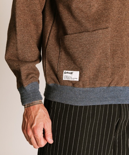 Schott(ショット)の「Schott/ショット/2TONE HOODED SWEAT/2トーン パーカー(パーカー・メンズ・ブラウン/ライトグレー・2XL/XL/L/M)」の6枚目の写真