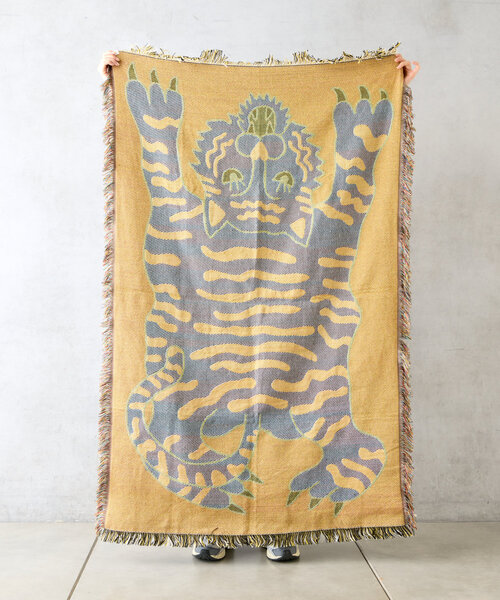 BIRTHDAY BAR（バースデイバー）の「With Animals　スローケット（ブランケット・レディース・イエロー/レッド/ブルー・0）」の9枚目の写真