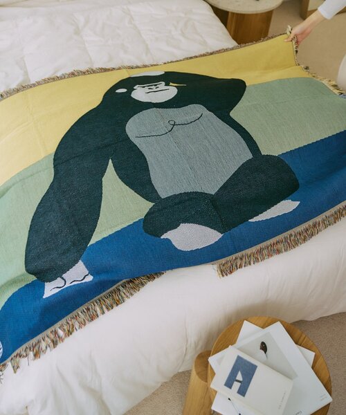 BIRTHDAY BAR（バースデイバー）の「With Animals　スローケット（ブランケット・レディース・イエロー/レッド/ブルー・0）」の12枚目の写真