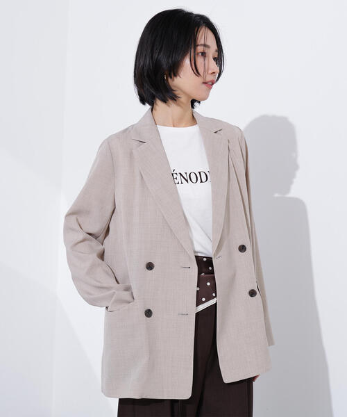 N.(N. Natural Beauty Basic)(エヌエヌナチュラルビューティーベーシック)の「ライトテーラードダブルジャケット(テーラードジャケット・レディース・ベージュ/ネイビー/ブラウン・SMALL/MEDIUM)」の13枚目の写真