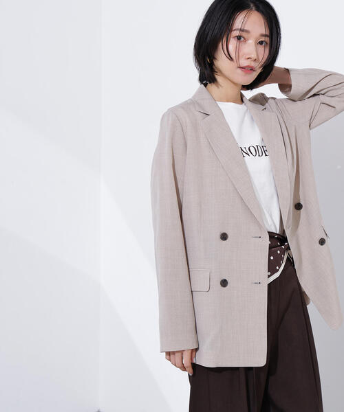 N.(N. Natural Beauty Basic)(エヌエヌナチュラルビューティーベーシック)の「ライトテーラードダブルジャケット(テーラードジャケット・レディース・ベージュ/ネイビー/ブラウン・SMALL/MEDIUM)」の17枚目の写真