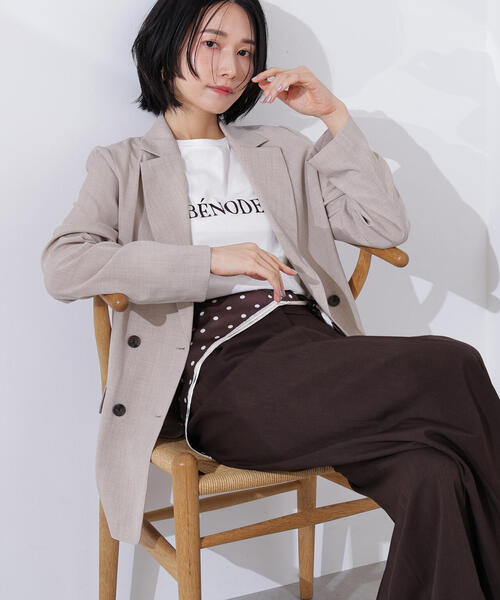 N.(N. Natural Beauty Basic)(エヌエヌナチュラルビューティーベーシック)の「ライトテーラードダブルジャケット(テーラードジャケット・レディース・ベージュ/ネイビー/ブラウン・SMALL/MEDIUM)」の18枚目の写真