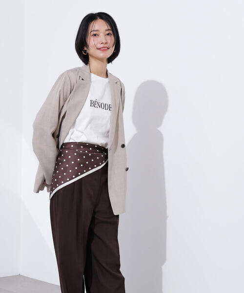 N.(N. Natural Beauty Basic)(エヌエヌナチュラルビューティーベーシック)の「ライトテーラードダブルジャケット(テーラードジャケット・レディース・ベージュ/ネイビー/ブラウン・SMALL/MEDIUM)」の20枚目の写真