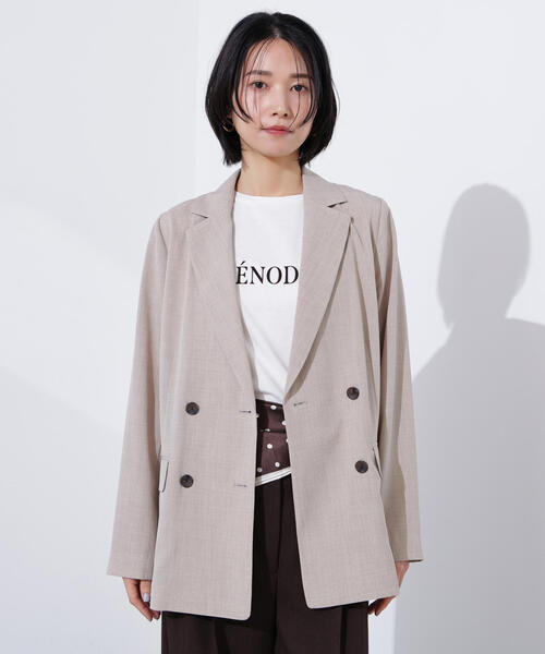 N.(N. Natural Beauty Basic)(エヌエヌナチュラルビューティーベーシック)の「ライトテーラードダブルジャケット(テーラードジャケット・レディース・ベージュ/ネイビー/ブラウン・SMALL/MEDIUM)」の21枚目の写真