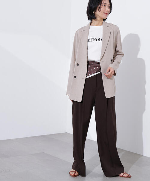 N.(N. Natural Beauty Basic)(エヌエヌナチュラルビューティーベーシック)の「ライトテーラードダブルジャケット(テーラードジャケット・レディース・ベージュ/ネイビー/ブラウン・SMALL/MEDIUM)」の22枚目の写真