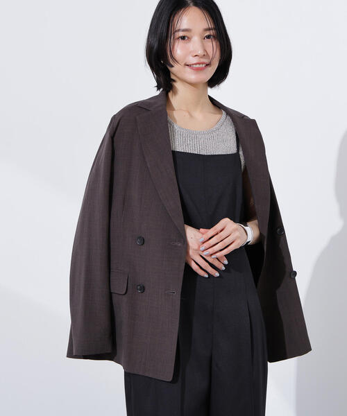 N.(N. Natural Beauty Basic)(エヌエヌナチュラルビューティーベーシック)の「ライトテーラードダブルジャケット(テーラードジャケット・レディース・ベージュ/ネイビー/ブラウン・SMALL/MEDIUM)」の11枚目の写真