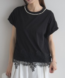 &. NOSTALGIA | 【ZOZO限定】パールネックレースヘムトップス(Tシャツ/カットソー)